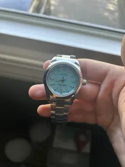 ROLEX 2022 OYSTER PERPETUAL 31MM 277200 TURQUOISE DIAL DOMED BEZEL OYSTER BAND