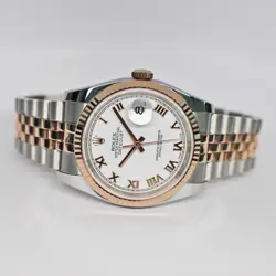 ROLEX DATEJUST 36 116231 WHITE ROMAN SS RG AUTOMATIC 2021 896862