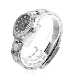 ROLEX DATEJUST 10P DIAMOND 279174 G DARK GRAY 3 ROW OYSTER BRACES 931324