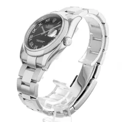 ROLEX DATEJUST 116200 BLACK SUNBEAM ROMA 3 ROW OYSTER  Z 760039