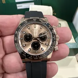 Rolex Daytona 2019 Oyster Flex 116515 40mm Rose Gold Black Sub Dials Stickers