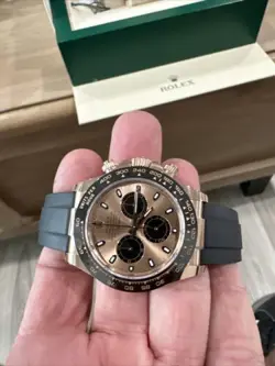 Rolex Daytona 2019 Oyster Flex 116515 40mm Rose Gold Black Sub Dials Stickers