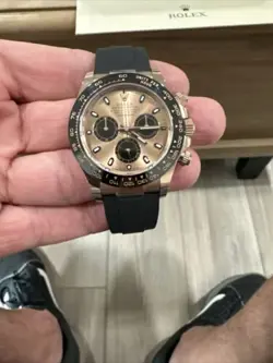 Rolex Daytona 2019 Oyster Flex 116515 40mm Rose Gold Black Sub Dials Stickers