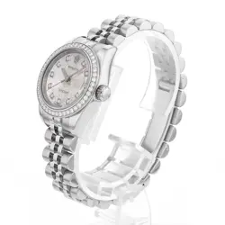 ROLEX DATEJUST BEZEL DIAMOND 10P 179384G SILVER CARVING COMPUTER G 920287
