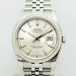 ROLEX DATEJUST AUTOMATIC 116234 SS STAINLESS STEEL WG WHITE GOLD 953393