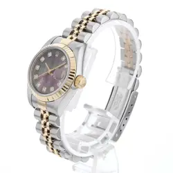 ROLEX DATEJUST 79173NG BLACK SHELL Y 864022