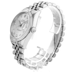 ROLEX DATEJUST 10P DIAMOND 116234G SILVER M 574630