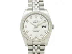 ROLEX DATEJUST 116234G K18WG/SS SILVER DIAL D SERIES AUTOMATIC FINISH 928672