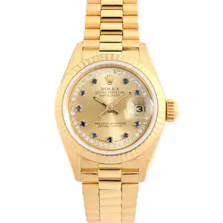 ROLEX DATEJUST 10P SAPPHIRE CIRCLE DIAMOND 69178LS S 950720