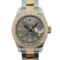 ROLEX DATEJUST 179383G SILVER 10P DIAMOND SS/YG COMBI G NUMBER AUTOMATIC 120050