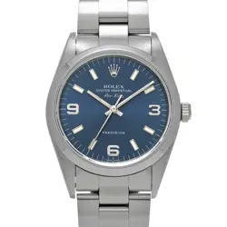 USED ROLEX AIR KING 14000 BLUE CASE SIZE 34×34MM MEN'S WATCH #57575