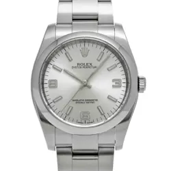 USED ROLEX OYSTER PERPETUAL 36 116000 SILVER MEN'S WATCH #51125