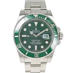 USED ROLEX SUBMARINER DATE 116610LV GREEN CASE SIZE 40.0MM MEN'S WATCH #5565