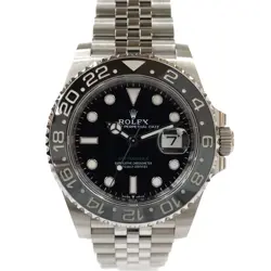 USED ROLEX GMT MASTER 2 126710GRNR BLACK CASE SIZE 40MM MEN'S WATCH #5245