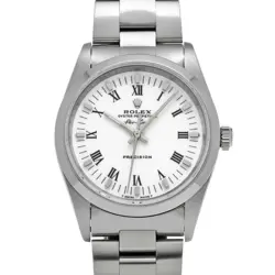 USED ROLEX AIR KING 14000 WHITE CASE SIZE 34×34MM MEN'S WATCH #55575