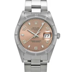 USED ROLEX OYSTER PERPETUAL DATE 15210 PINK MEN'S WATCH #51145