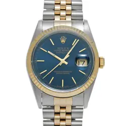 USED ROLEX DATEJUST 16233 BLUE CASE SIZE 36×36MM MEN'S WATCH #521725