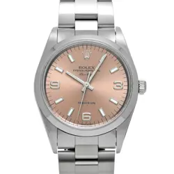 USED ROLEX AIR KING 14000 PINK CASE SIZE 34×34MM MEN'S WATCH #53575