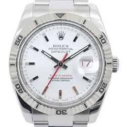 USED ROLEX DATEJUST TURNOGRAPH 116264 WHITE MEN'S WATCH #53175