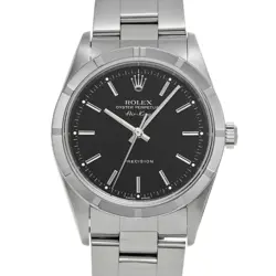 USED ROLEX AIR KING 14010 BLACK CASE SIZE 34×34MM MEN'S WATCH #51135