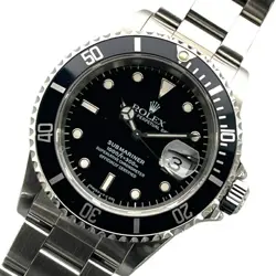 USED ROLEX SUBMARINER 16610 BLACK CASE SIZE 40MM×40MM MEN'S WATCH #55875