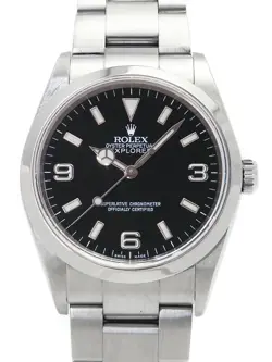 USED ROLEX EXPLORER 1 14270 BLACK CASE SIZE 36MM MEN'S WATCH #531175