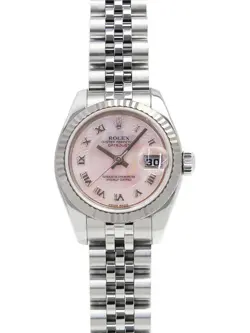 USED ROLEX DATEJUST 179174NRD PINK CASE SIZE 26MM LADIES WATCH #5115