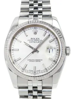 USED ROLEX DATEJUST 116234 SILVER CASE SIZE 36MM MEN'S WATCH #55585