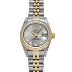 USED ROLEX DATEJUST 69173G GRAY CASE SIZE 26×26MM LADIES WATCH #51155