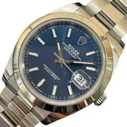 USED ROLEX DATEJUST 41 126300 BLUE CASE SIZE 41MM MEN'S WATCH #53245