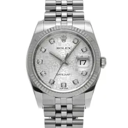 USED ROLEX DATEJUST 116234G SILVER CASE SIZE 36×36MM MEN'S WATCH #53145