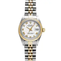 USED ROLEX DATEJUST 79173 WHITE CASE SIZE 26×26MM LADIES WATCH #55665