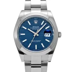 USED ROLEX DATEJUST 41 126300 BLUE CASE SIZE 41×41MM MEN'S WATCH #52245