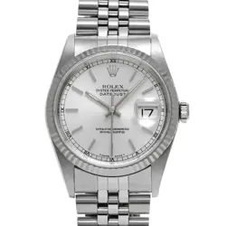 USED ROLEX DATEJUST 16234 SILVER CASE SIZE 36×36MM MEN'S WATCH #551355