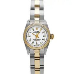 USED ROLEX OYSTER PERPETUAL 67193 WHITE CASE SIZE 24×24MM LADIES WATCH #5125