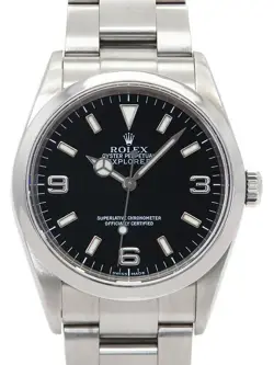 USED ROLEX EXPLORER 1 114270 BLACK CASE SIZE 36MM MEN'S WATCH #53495