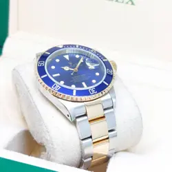 Rolex 40mm 18K Half Yellow Gold Blue Dial Submariner Date REF: 16613