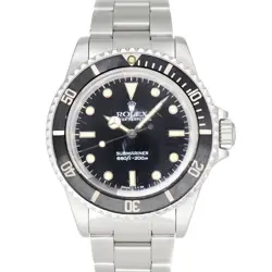 USED ROLEX SUBMARINER NON DATE 5513 BLACK CASE SIZE 40.0MM MEN'S WATCH #5115