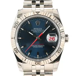 USED ROLEX TURNOGRAPH 116264 BLUE CASE SIZE 36MM MEN'S WATCH #52175