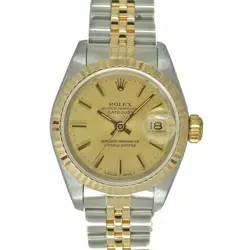 USED ROLEX DATEJUST 69173 GOLD CASE SIZE 26MM LADIES WATCH #56675