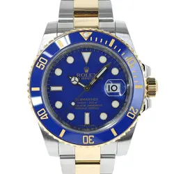 USED ROLEX SUBMARINER DATE 116613LB BLUE CASE SIZE 40.0MM MEN'S WATCH #52115