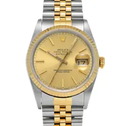 ROLEX  DATEJUST 16233 E NUMBER 1990 MANUFACTURING CHAMPAGNE WATCH WRISTWATCH R45