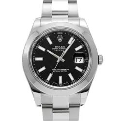 ROLEX  DATEJUST II 116300 RANDOM SERIAL BLACK WATCH WRISTWATCH R45_0505