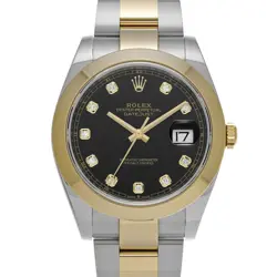 ROLEX  DATEJUST 41 126303G RANDOM SERIAL BRIGHT BLACK/DIAMOND WATCH WRISTWATCH R