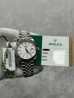 ROLEX DATEJUST 41 126334 WITH CARD STEEL & WHITE GOLD 41MM WHITE DIAL
