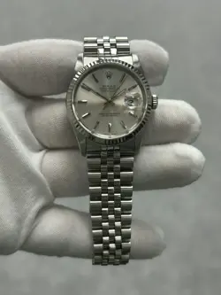 ROLEX DATEJUST 16234 STAINLESS STEEL & WHITE GOLD JUBILEE BRACELET SILVER DIAL
