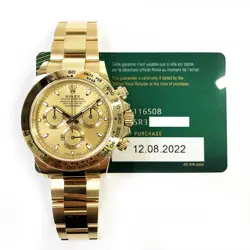2022 ROLEX COSMOGRAPH DAYTONA, 116508, 40MM, YELLOW GOLD, CHAMPAGNE DIAL, OYS...
