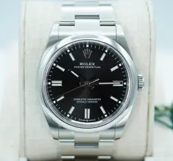 BRAND NEW ROLEX 126000 OYSTER PERPETUAL 36 BRIGHT BLACK DIAL 2025 WARRANTY FULL