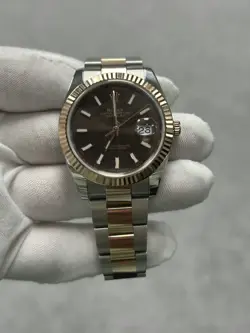 ROLEX DATEJUST 41 126331 CHOCOLATE DIAL STAINLESS STEEL AND EVEROSE GOLD 41MM