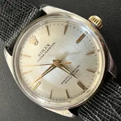 ROLEX OYSTER PERPETUAL STAINLESS & 18K GOLD MEN'S WATCH 34MM